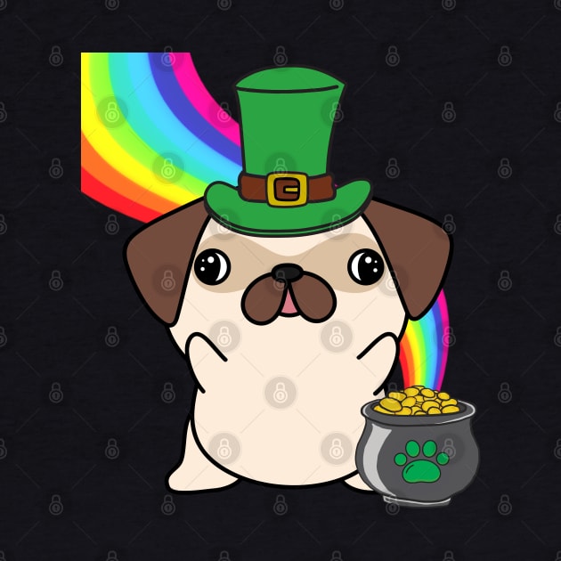 Funny pug celebrates st patricks day by Pet Station